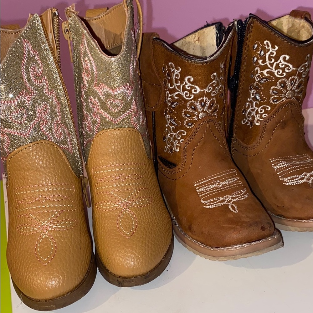 Kids' Western Cowboy Boots Set